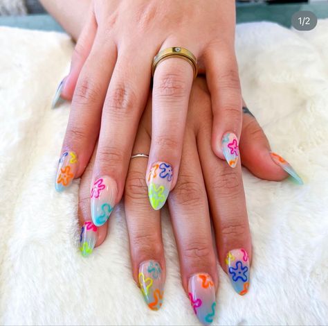 Fun Cruise Nails, Carribean Nails, Crazy Summer Nails, Hawaiian Nails, Cruise Nails, Cute Summer Nail Designs, Beachy Nails, Summer Nail Designs, Hello Nails