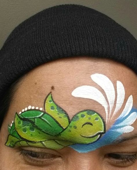 Sea Turtle Face Paint, Face Painting Turtle, Sea Creature Face Paint, Turtle Face Paint, Unicorn Face Paint, Lion Face Paint, Mermaid Face Paint, Face Painting Images, Eye Face Painting