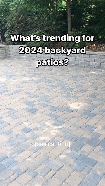 We’re kicking off 2024 by diving into 8 Outdoor Living trends that are happening right here in North Georgia. For paver colors, we’ve seen the last few years warm up with traditional tans and browns. But 2024 it looks like backyards may be cooling down in color — with gray and cool neutral pavers on the rise. We mix our paver installs up with different shades and sizes to keep your backyard patio from looking to monotonous. Paver Patio Backyard, 2024 Patio Trends, Backyard Pavers Ideas, Backyard Paver Patio Ideas, Backyard Paver Ideas, Paved Backyard Ideas, Gray Pavers, Paver Colors, Backyard Pavers