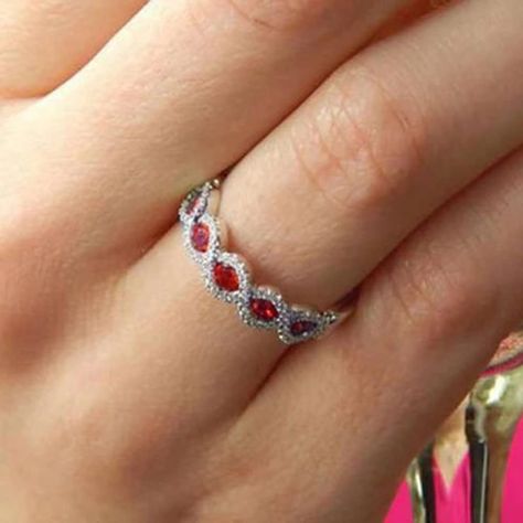 PRICES MAY VARY. 🌻 ：100% brand new imported high quality materials. 💎 ：18k gold plating process. Top quality AAA cubic zirconia stone. 🌟 ：Perfect Ruby design,Shiny Gems, Exudes a Mysterious and romantic atmosphere.No woman can stop its charm . 💖 ：This ring is a beautiful and elegant cocktail ring, a perfect anniversary gift, wedding gift, mother's day gift, birthday gift, holiday gift or gift, I love you! 👍 SERVICE：If you have any questions, please contact us, we will reply you within 24 ho Full Diamond Ring, Ruby Cocktail, Ruby Band Ring, Affordable Fine Jewelry, Amazon Items, Natural Ruby Ring, Romantic Atmosphere, Wedding Band Ring, Cz Diamond