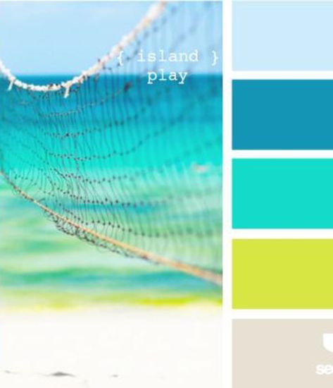 Toutes les couleurs de l'été ! #été #couleurs #colors #palette #bleu #turquoise #vert Beach Colour Palette, Trendy Bathroom Colors, Beach Houses Ideas, Bathroom Colors Ideas, Beach Color Palettes, Turquoise Beach, Turquoise Color Palette, Seeds Color, Printable Christmas Coloring Pages