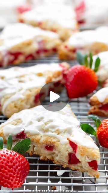 Ann Drake on Instagram: "This easy fresh strawberry scones recipe includes step by step directions that result in perfect scones. The finishing touch is a vanilla glaze that adds just the right amount of sweetness! Click the link in my story for the recipe 🍓 #onsuttonplace #strawberryscone #homemadescones #bakedfreshforyou #frommykitchentoyours #ohioblogger #homemade #ontheblogtoday" Strawberry Scones Recipe, Perfect Scones, Strawberry Scones, Homemade Scones, Scones Recipe, Vanilla Glaze, Scone Recipe, Fresh Strawberry, My Story