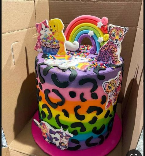 Birthday Fun Ideas, Lisa Frank Birthday, Cheetah Birthday Cakes, Cheetah Birthday Party, Lisa Frank Birthday Party, Leopard Cake, Cheetah Birthday, 4de Verjaardag, Bday Girl