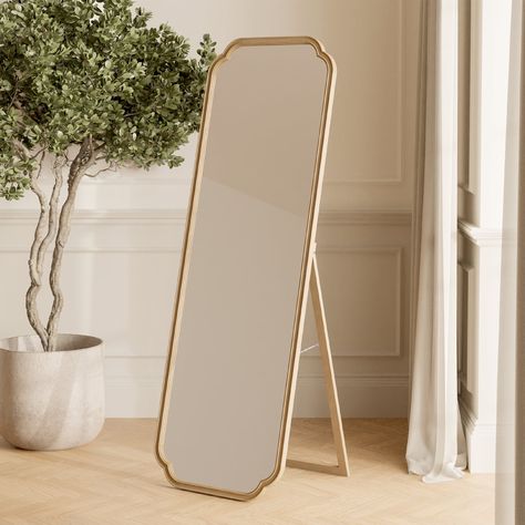 Wooden French style floor mirror, 60X20 Easel Natural - Walmart.com Floor Easel, Mantle Mirror, Floor Standing Mirror, Full Length Floor Mirror, Wavy Mirror, Cheval Mirror, Leaner Mirror, Body Mirror, Mirror Shop