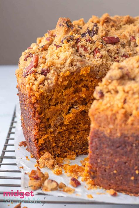 Pumpkin Coffee Cake Recipes, Coffee Cake Bundt, Pumpkin Pound Cake, Pumpkin Coffee Cake, Pumpkin Bundt Cake, Pumpkin Coffee Cakes, Porch Sitting, Backyard Grilling, Pumpkin Recipes Dessert