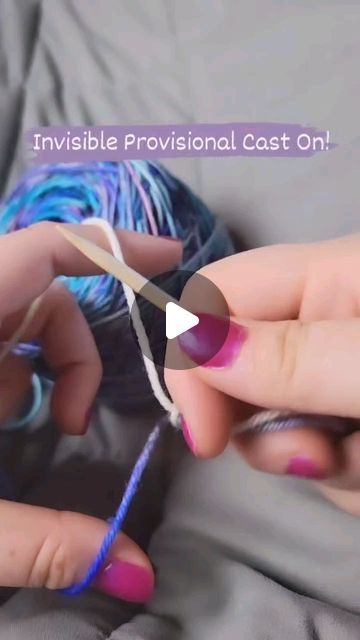 Provisional Cast On Knitting, Cast On Knitting, Provisional Cast On, Knitting Tips, Crochet Needles, The Cast, Knitting Patterns, It Cast, I Love