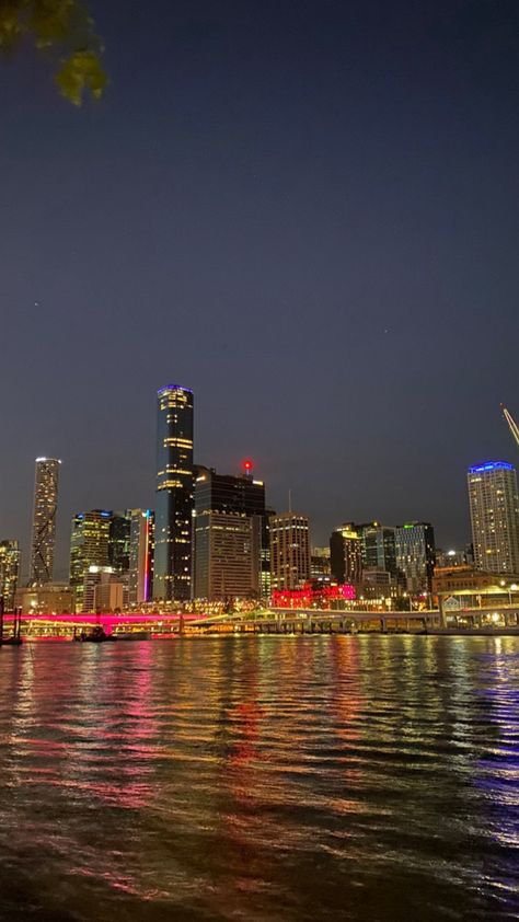 Brisbane Australia Brisbane City Aesthetic, Cheer Nationals, City Skyline At Night, Brisbane River, Skyline At Night, Building Aesthetic, Moving Abroad, Brisbane City, Urban Aesthetic