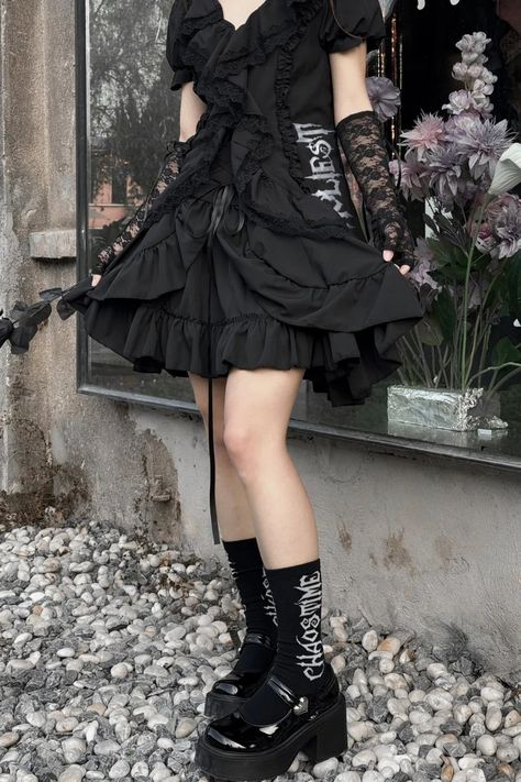 Dark Gothic High Waist Puffy Skirt – Belchic Puffy Skirt, Dark Gothic, Gothic Lolita, Slim Waist, High Waist, High Waisted, Skirt, Wardrobe, Black