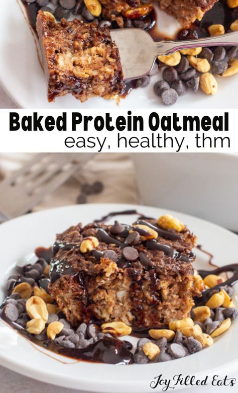 Thm Oatmeal, Meditranian Diet, Baked Protein Oatmeal, Trim Healthy Mama Breakfast, Thm Snacks, Thm E, Clean Desserts, Thm Breakfast, Trim Healthy Recipes