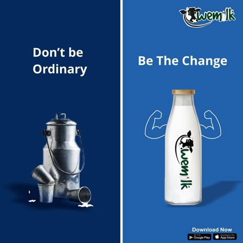 Product Usp Ads, Creative Milk Ads, Milk Ads Design, World Milk Day Creative Ads, Milk Poster Design Ideas, Milk Social Media Design, Milk Advertising Creative, Milk Product Photography, Comparison Ads