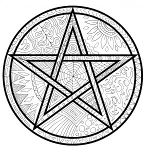 Pagan Coloring Pages, Witch Coloring Pages, Detailed Coloring Pages, Adult Colouring Pages, Kids Coloring Book, Mandala Coloring Books, Printable Adult Coloring Pages, Coloring Pages To Print, Free Printable Coloring Pages