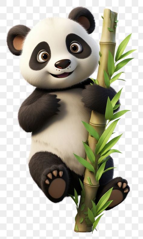 Panda Png, Panda 3d, Png Text, 3d Rendering, 3d Illustration, Cartoon Art, Mammals, Animals, Quick Saves