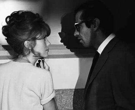 Catherine Deneuve, Roger Vadim Snow Bunnies, Catherine Deneuve, Cd, Couple Photos, Black And White, Hair, Black