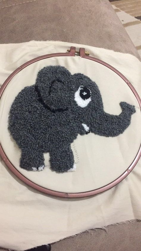 Punch Needle Elephant, Needle Embroidery, Punch Needle Embroidery, Baby 2, Punch Needle, Elephant, Embroidery, Dresses, Quick Saves