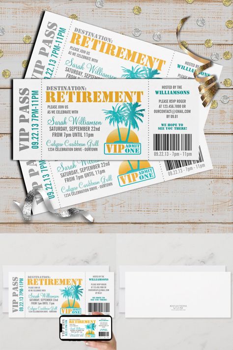 Boarding Pass Retirement Party Invitation Retirement Party Invitation, Boarding Pass Invitation, Retirement Invitations, Retirement Party Invitations, Retirement Celebration, Party Tickets, Vip Pass, Happy Retirement, Retirement Party