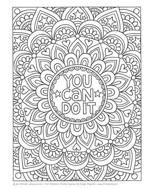 Jess Volinski, Notebook Doodles, Adult Colouring Printables, Coloring Pages Inspirational, Quote Coloring Pages, Pattern Coloring Pages, Detailed Coloring Pages, Colouring Printables, Adult Coloring Book Pages