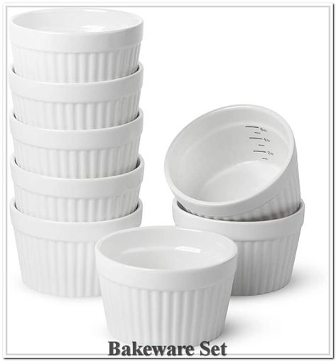 BTäT- Ramekins, Set of 8, Ramekins for Baking, Ramekins 6 oz, Ramekin with Measurement Markings, Creme Brulee Dishes, Souffle Cups, Custard Cups, Ceramic Bakeware, Souffle Dish, Small Ceramic Bowl>>> To view further for this item, visit the image link.(It is Amazon affiliate link) #bakewareset Assorted Nuts, Microwave Baking, Custard Cups, Souffle Dish, Small Ceramic Bowl, Ceramic Bakeware, Pot Pies, Bakeware Set, Peach Cobbler