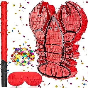 Lobster Birthday Party, Lobster Birthday, Girls Birthday Decorations, Crawfish Party, Seafood Boil Party, Lobster Dinner, Adoption Party, Colorful Confetti, Girl Birthday Decorations