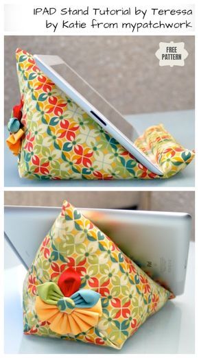 Diy Ipad Stand, Support Ipad, Sew Ins, Costura Diy, Ipad Stand, Handmade Christmas Gifts, Sewing Projects For Beginners, Diy Couture, Sewing Gifts