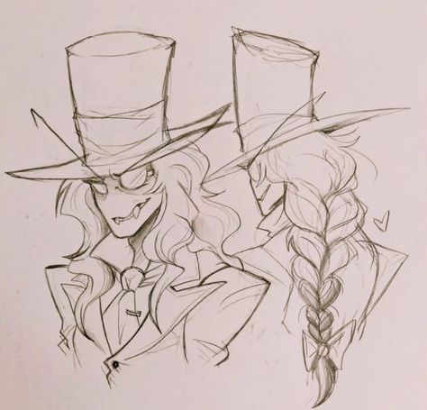 Top Hat Character Art, Top Hats Drawing, Hats Drawing Reference, Top Hat Drawing, Drawing Hats, Math Homework, Concept Art Drawing, Arte Inspo, Art Poses