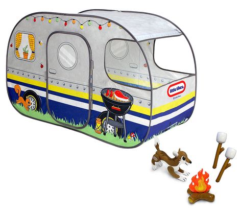 Let the adventures begin with this camper tent that is sure to inspire hours of imaginative play. From Little Tikes. Rv Tent, Indoor Playhouse, Kids Play Toys, Kids Play Tent, Play Structure, Pretend Play Toys, Little Tikes, Tractor Supplies, Play Tent