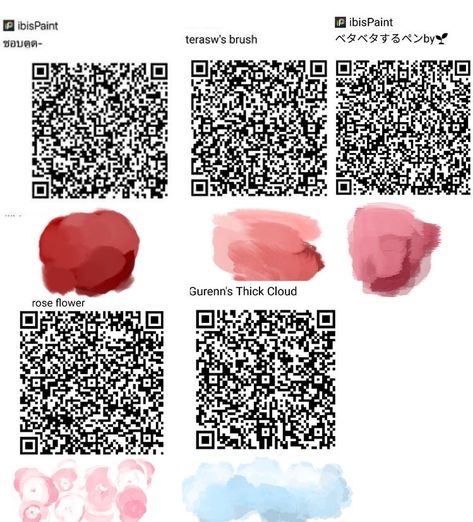 Illustration Brush Ibis Paint, Blurring Marker Ibis Paint, Watercolor Brush Ibispaint Code, Art Set 4 App, Ibispaint Brush Qr Code, Ibis Pen, Ibis Pens, Ibispaint Codes, Code Brush