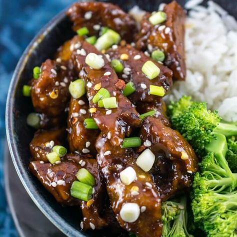 Mongolian Seitan (Vegan Mongolian Beef) Seitan Recipe, Homemade Seitan, Vegan Seitan, Seitan Recipes, Vegan Protein Recipes, Mongolian Beef Recipes, Vegan Beef, Vegan Meatballs, High Protein Vegan Recipes