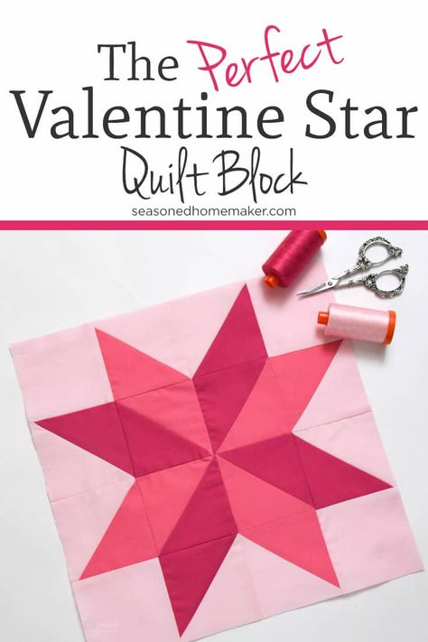 Learn How To Make A Perfect Variable Star Quilt Block using Half Square Triangles. #variablestar #quiltingblocks #halfsquaretriangle Quilting Gifts, Quilt Sampler, Patchwork Squares, Girl Quilts, Heart Quilt Pattern, Quilts Patterns, Start Quilting, Star Quilt Blocks, Sewing Tutorials Free