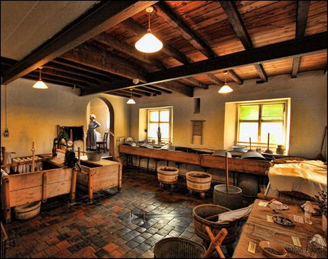 Victorian Laundry Room, Shugborough Hall, Staffordshire,GB. Castle Laundry Room, Victorian Laundry Room, Victorian Laundry, Victorian Style Interior, Castle Floor Plan, House Laundry Room, Laundry Makeover, Castle Ideas, Upstairs Downstairs