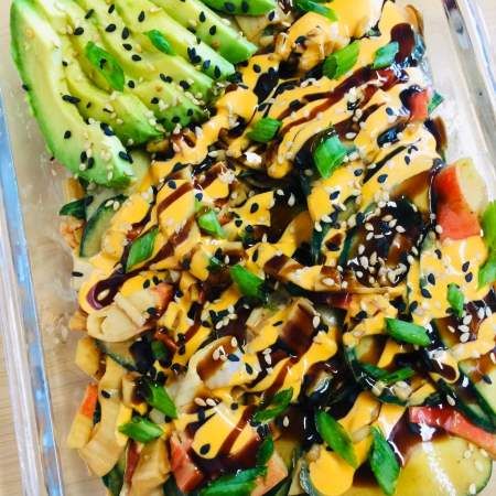 California Roll Cucumber Salad - Cooks Well With Others Low Calorie Sushi, Cucumber Bowl, Tiktok Cucumber, Starbucks Copycat Recipes Drinks, Bbq Chicken Bites, Sushi Salad, Cucumber Sushi, Cucumber Rolls, Sushi At Home