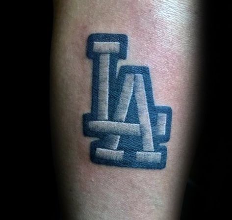 60 Los Angeles Dodgers Tattoos For Men - Baseball Ink Ideas Dodgers Tattoo Men, La Dodgers Tattoo, La Tattoo Design, La Tattoo Los Angeles, La Tattoo Ideas, Los Angeles Tattoo Ideas, Dodger Tattoo, Dodgers Tattoo, A Tattoo Ideas