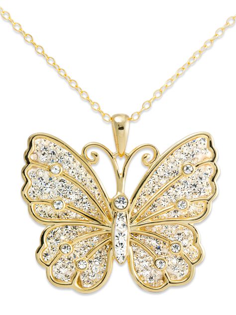 Chanel Fine Jewelry, Jcpenney Fine Jewelry, Cinderella Party, Crystal Butterfly, Pretty Pendant, Butterfly Pendant Necklace, Yellow Butterfly, Butterfly Jewelry, Silver Butterfly