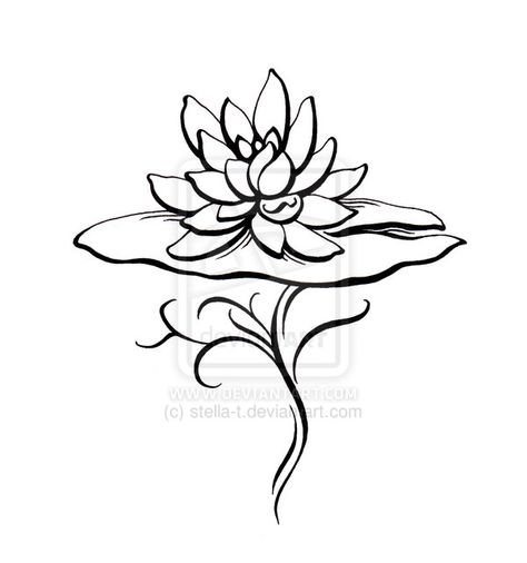 Water Lily Drawing | Water Lily Tatoo Design by stella-t Water Lily Drawing, Watercolor Lotus Tattoo, Water Lily Tattoos, Roots Tattoo, Lilies Drawing, Daughter Tattoo, Yoga Images, Lily Tattoo, Design Picture