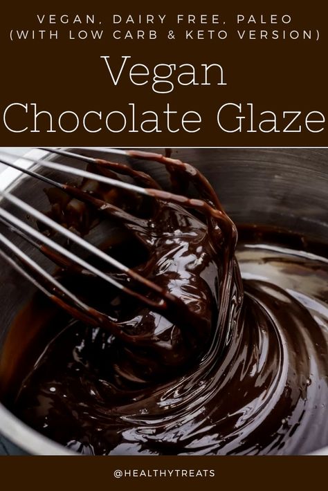 This glaze is vegan, dairy free and paleo and can be made low carb and keto too. Made with only three ingredients: coconut oil, cocoa powder and something to sweeten. Cocoa And Coconut Oil Chocolate, Coconut Oil Chocolate Frosting, Cocoa Powder Chocolate Sauce, Dairy Free Glaze Icing, Ganache Recipe With Cocoa Powder, Vegan Cocoa Powder Recipes, Dairy Free Chocolate Icing, Cocoa Powder Ganache, Vegan Chocolate Glaze