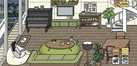 Adorable Home Lounge Design Game, Adorable Home Game, Adorable Home Game Design Ideas, Lounge Aesthetic, Gaming Aesthetic, Adorable Home, Body Tutorial, Adorable Homes Game, Cute Minecraft Houses