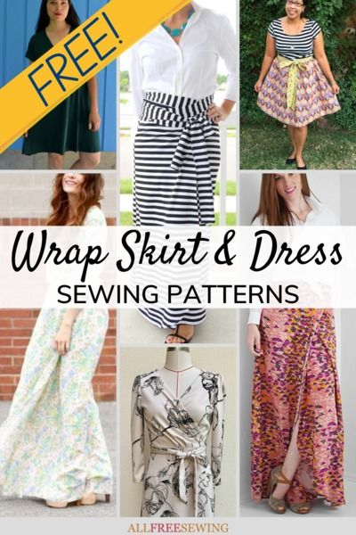 16 Free Wrap Skirt Patterns and Wrap Dress DIYs Wrap Dress Sewing Pattern Free, Maxi Wrap Skirt Pattern, Wrap Skirt Patterns Sewing, Wrap Skirt Pattern Free, Free Wrap Skirt Pattern, Wrap Around Skirt Pattern, Wrap Dresses Diy, Diy Wrap Dress, Wrap Skirt Tutorial