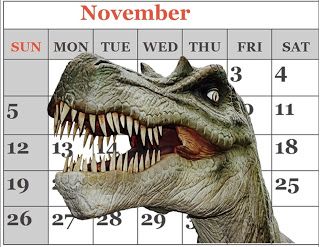 Adventures In Storytime (and Beyond): Welcome to DiNovember! - Programming Passive Programming Library, Passive Programs, T Rex Costume, Library Week, Stem Programs, Dinosaur Footprint, Youth Services, Dinosaur Crafts, Library Programs