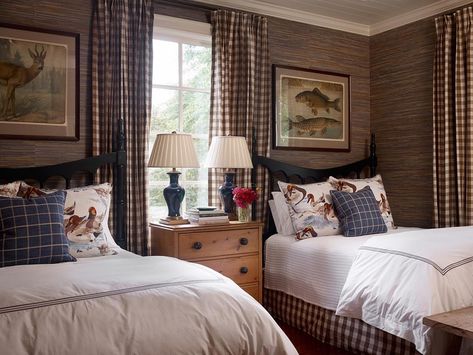 Style Profile: James Farmer - The Glam Pad Twin Beds Guest Room, Timeless Bedroom, Plaid Curtains, Boy Rooms, Bedroom Organization, Country Boy, Boys Bedroom Decor, Teenage Bedroom, Big Boy Room