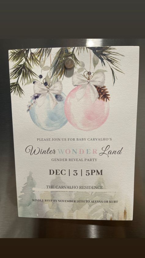 Gender Reveal Party Winter Theme, Gender Reveal Ideas Winter Wonderland, Gender Reveal Themes December, January Gender Reveal Themes, Winter General Reveal Ideas, Gender Reveal Ideas For January, December Gender Reveal Ideas For Party, Holiday Gender Reveal Ideas, Gender Reveal Ideas Winter Time