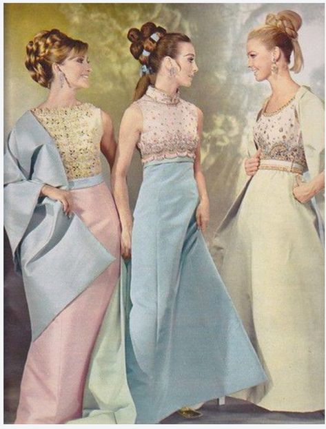 1960s Dresses Formal, 1960s Fashion Women, Mothers Gowns, 1960s Dresses, Fashion Decades, 70s Vintage Fashion, 60s 70s Fashion, Sequin Evening Gowns, Fashion 1960s