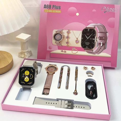 Fashion Smart Watch Gift Box Set + Diamond Quartz Watch + Necklace + Earrings + Ring + Bracelet #smartwatch #luxuryfashion #luxurywatches #watchesforwomen Price US $14.34 65%OFF Link in bio Ajouter au panier 👇 Add To Cart 👇 https://t.me/dzdigital3/6930 discounts Up 50% Link page 👇 https://bit.ly/3W1alzg Casual Leather Belt, Watch Gift Box, Watch Gift, Smartwatch Women, Jewelry Accessories Ideas, Watch For Women, Diamond Quartz, Fashion Watch, Roman Numeral