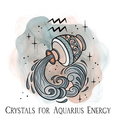 Aquarius Water Jug Tattoo, Aquarius Sketch, Cocktail Shaker Tattoo, Aquarius Drawing, Crystals For Aquarius, Zodiac Birthstones, Aquarius Energy, Papa Tattoo, About Aquarius