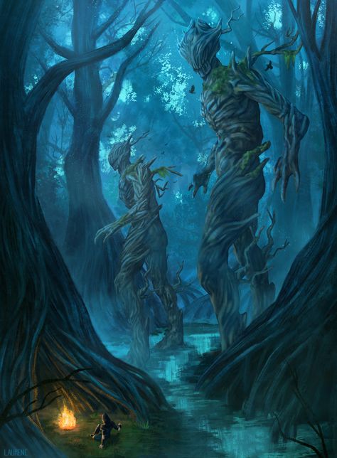 다크 판타지, Fantasy Forest, Forest Creatures, Fantasy Places, Fantasy Monster, Fantasy Creatures Art, Mythical Creatures Art, Fantasy Art Landscapes, Fantasy Concept Art