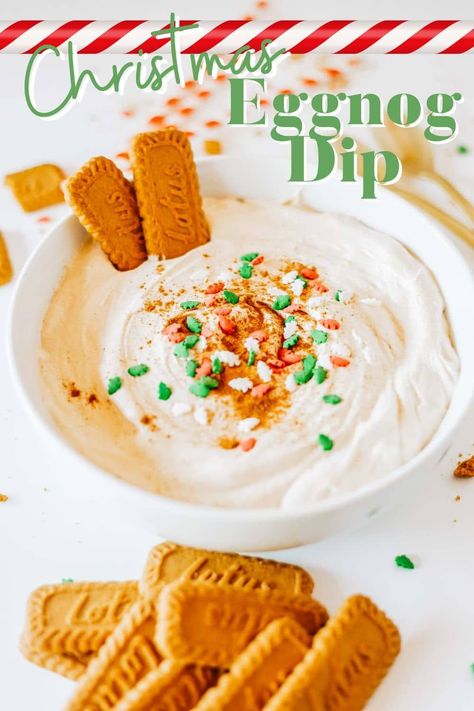 Christmas eggnog dessert dip? Why not! More eggnog is more eggnog during the holiday season. The best part is this dip recipe, which requires only the simplest ingredients and can be made in 10 minutes. You are gonna love it! Eggnog Dip, Eggnog Dip Recipe Cream Cheeses, Peppermint Dip Cream Cheese, No Bake Eggnog Cream Pie, Borden Eggnog Recipe, Eggnog Dessert, Creamy Eggnog, Christmas Eggnog, Easy Eggnog