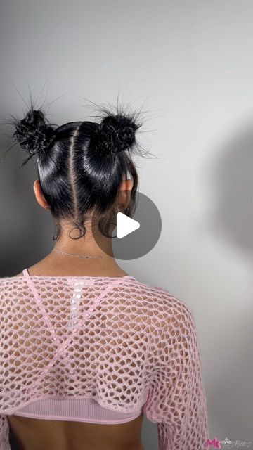 mkstylles on Instagram: "fishtail buns + bangs on my sister ♡ | february books are full <3 | not taking any squeeze ins atm | 
•
•
•
•
•
•
• 
#explorepage #viral #hairinspo #reels #raleighhairstylist #raleighbraider #rdu #rdubraider #bookingsopen #braider #ncbraider  #919hairstylist #nchairstylist #knotlessbraids #braidedponytails #wigs #mkstylles #bohoknotless #curlyendbraids #rdubraider #hairstyles #boxbraids #softlocs #stitchbraids #fauxlocs #fishtailbuns #sleekpony" 2 Buns With Bangs, Fishtail Buns, Space Buns Black Women, Double Buns Hairstyle, Chinese Bangs, Fishtail Bun, Two Buns Hairstyle, Two Buns, Double Buns