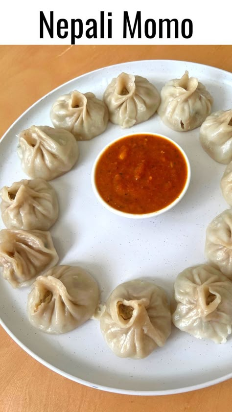 Nepalese Momo Recipe, Chicken Momo Recipe, Nepali Momo, Momo Dumplings, Momo Recipe, Nepalese Food, Momos Recipe, Nepali Food, Pasta Dinners