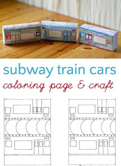 Subway train cars printable craft Teaching Inference, Cars Printable, Cricket In Times Square, Islamic Printables, Craft For Preschool, Train Crafts, Train Template, Easy Craft For Kids, Transportation Unit