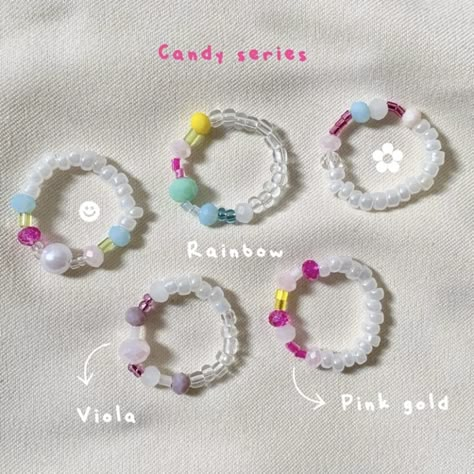 Evil Eye Bracelet Diy, Diy Kandi Bracelets, Diy Beaded Rings, Diy Jewelry Rings, Pretty Jewelry Necklaces, Jewerly Beads, Beading Jewelery, Bead Charms Diy, Beaded Necklace Diy