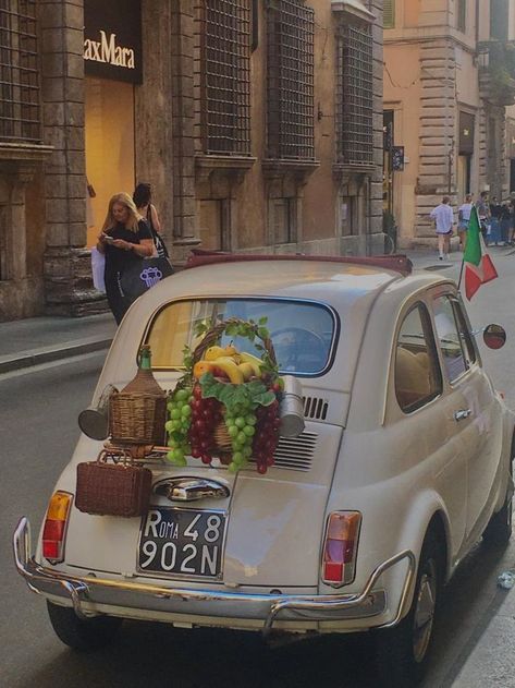 an old italian car Italian Cars Aesthetic, Old Italian Aesthetic, Italian Aesthetic, 1980's Fashion, Italy Trip, Italian Tiles, Italian Culture, Italian Cars, Fiat 500