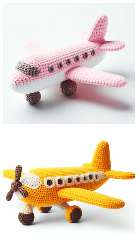 Crochet Helicopter Pattern Free, Plane Crochet Pattern Free, Airplane Amigurumi Free Pattern, Airplane Crochet Pattern, Crochet Airplane Pattern Free, Crochet Aeroplane, Crochet Toys For Boys, Crochet Helicopter, Amigurumi Airplane